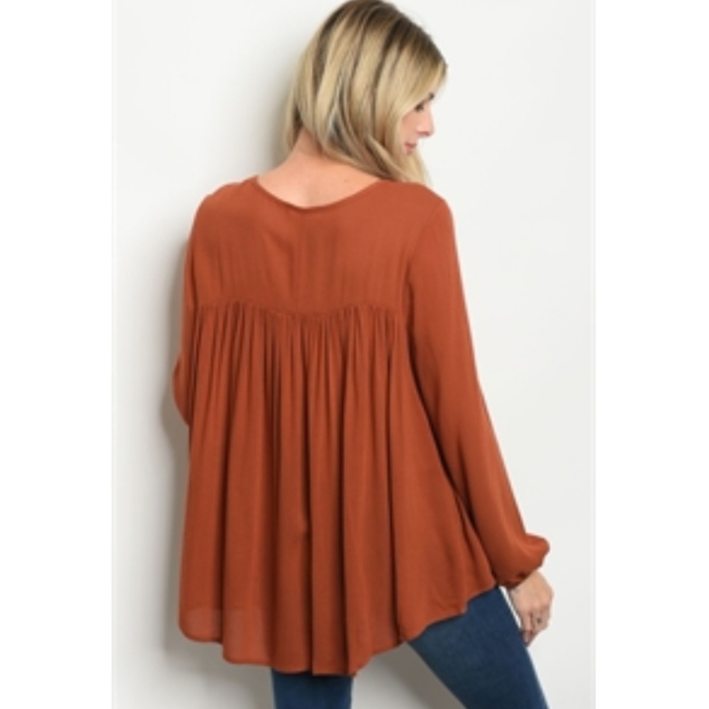 ❤ Host Pick ❤ 7/23 😍 Beautiful Hi Low Boho Top - Picture 2 of 8